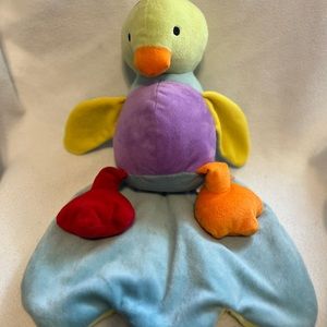 North American Bear Company Peacock Lovey Plush Stuffed Animal Toy Lovey Friend